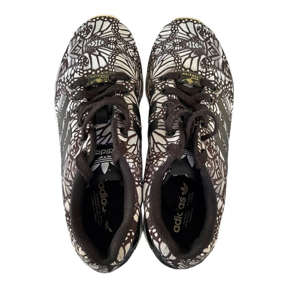 Adidas Torsion ZX FLUX US 7 All Over Print B35153 Black White Gray Sneakers Shoe - Picture 7 of 8